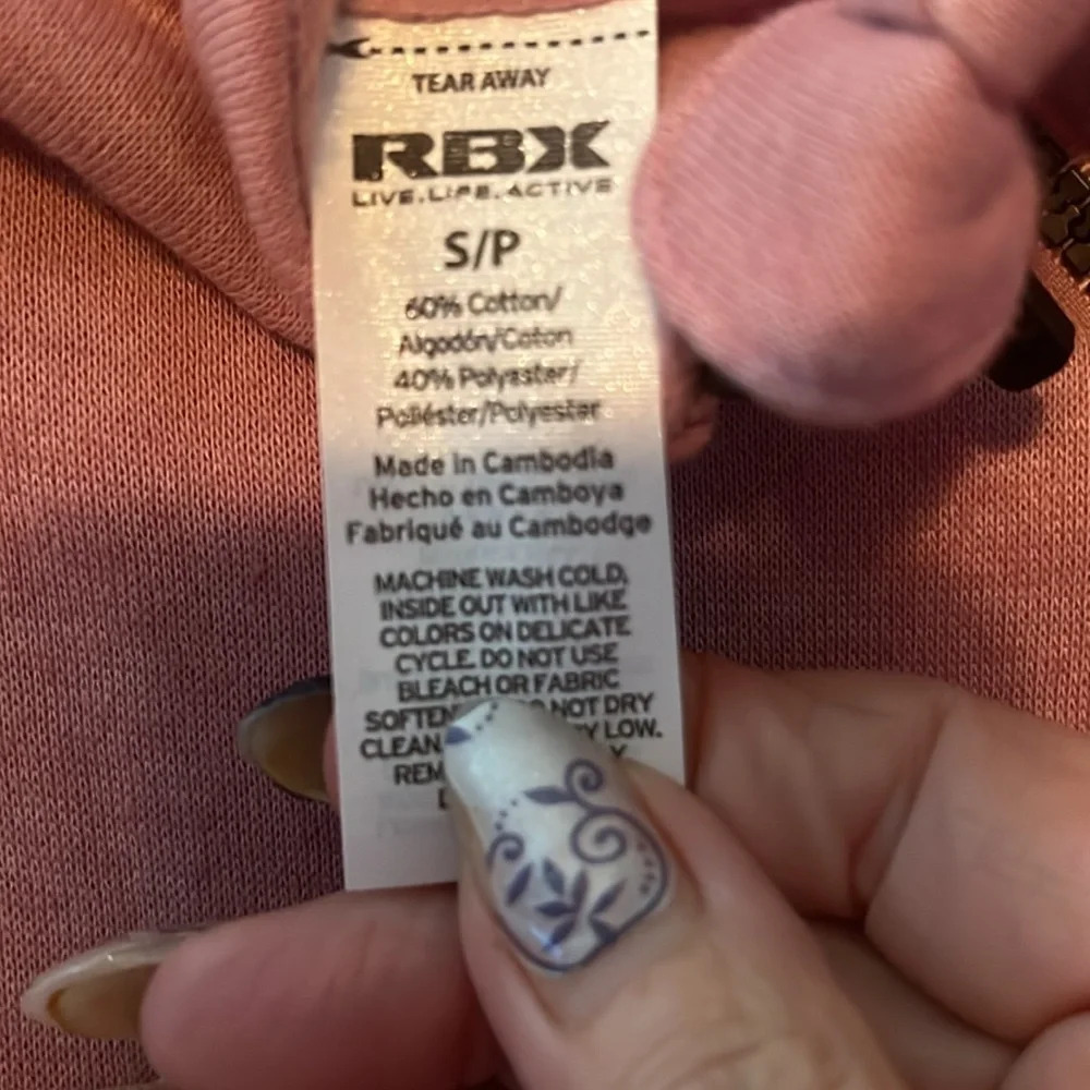🌺🌺- RBX ACTIVE new with tags. Heather Rose upscale sweatshirt small petite. - Picture 7 of 7